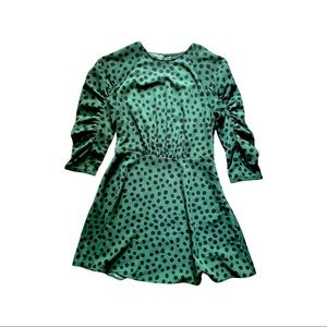 Touch sleeved polka-dot skater dress - Small